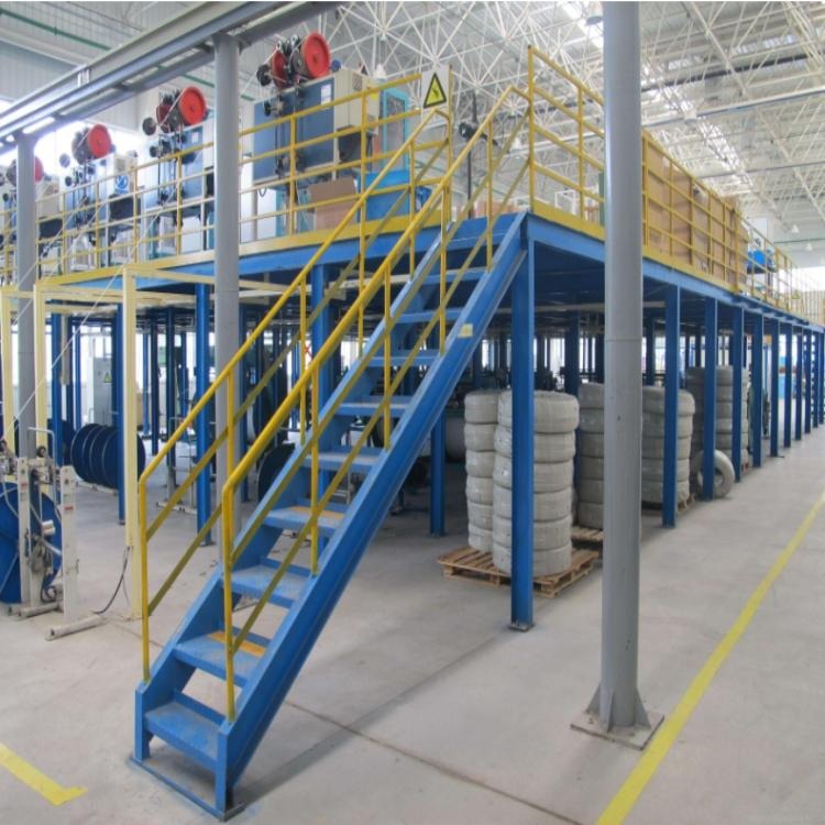 南京森沃仓储 定制钢平台货架 车间库房货架 二层钢平台货架