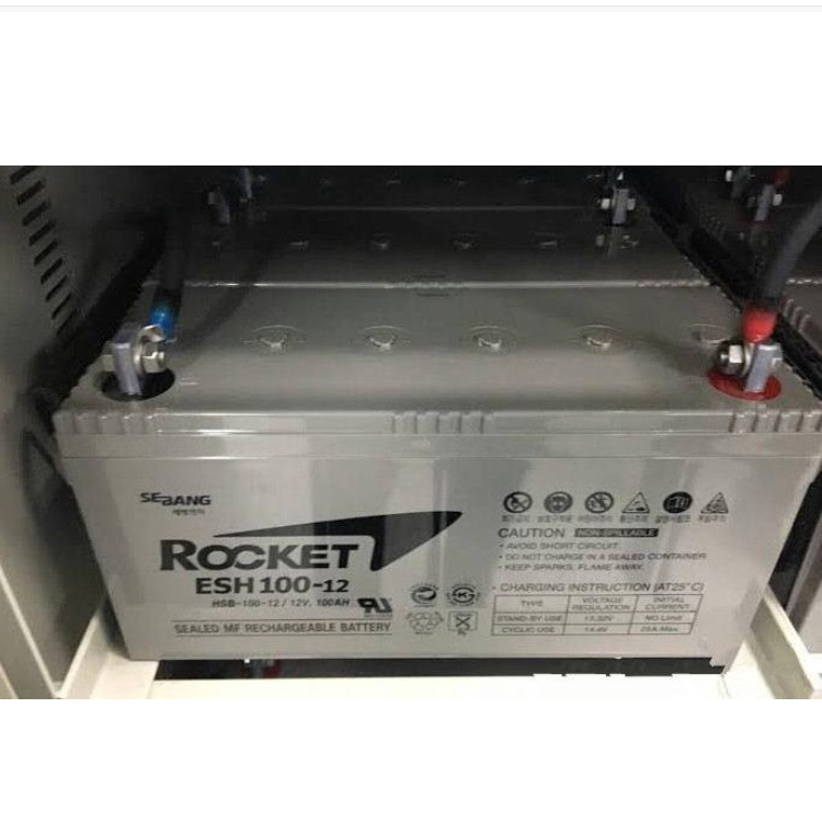 火箭蓄电池ES100-12 铅酸免维护电池 火箭12V100AH 机房UPS储能应急