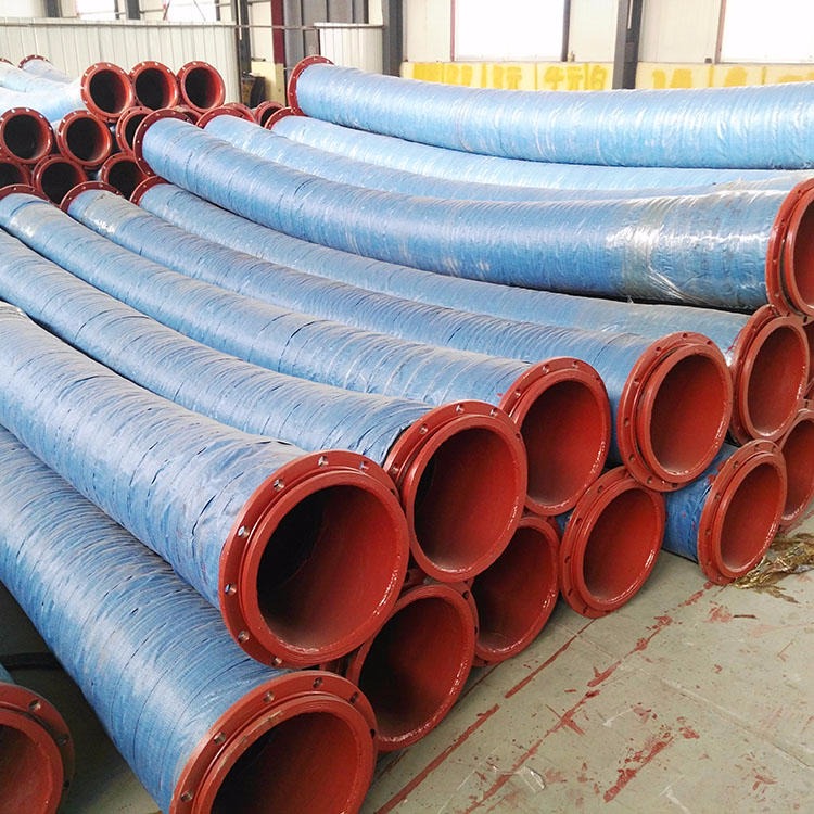 腾旭专业生产DN40010米吸排海水 泥浆橡胶管 螺旋钢丝吸引胶管