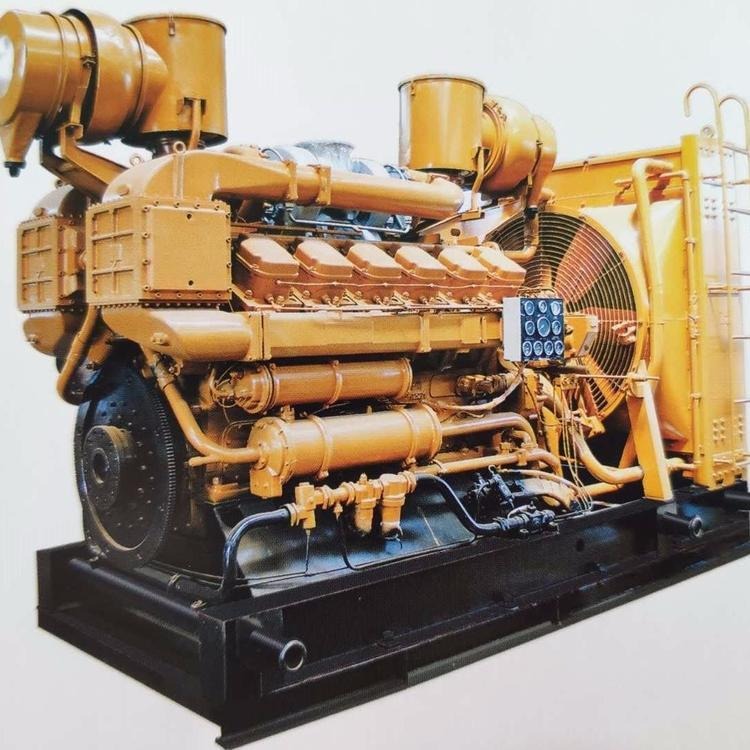 出售04年/05年 济南柴油机产500KW发电机组 燃气12缸发动机 机械正常使用
