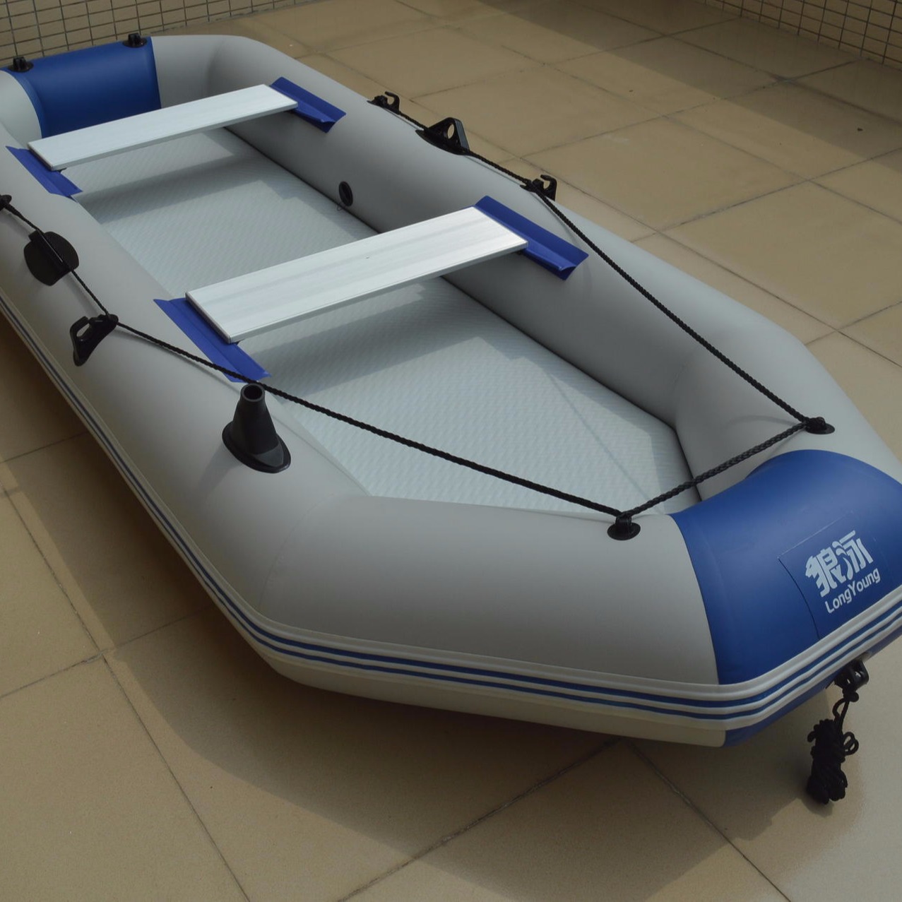 2021新款升级加厚2至3人充气钓鱼船、4人充气船橡皮艇、皮划艇打气船