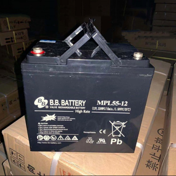 BB美美蓄电池MPL55-12 铅酸蓄电池12V55AH消防配电专用