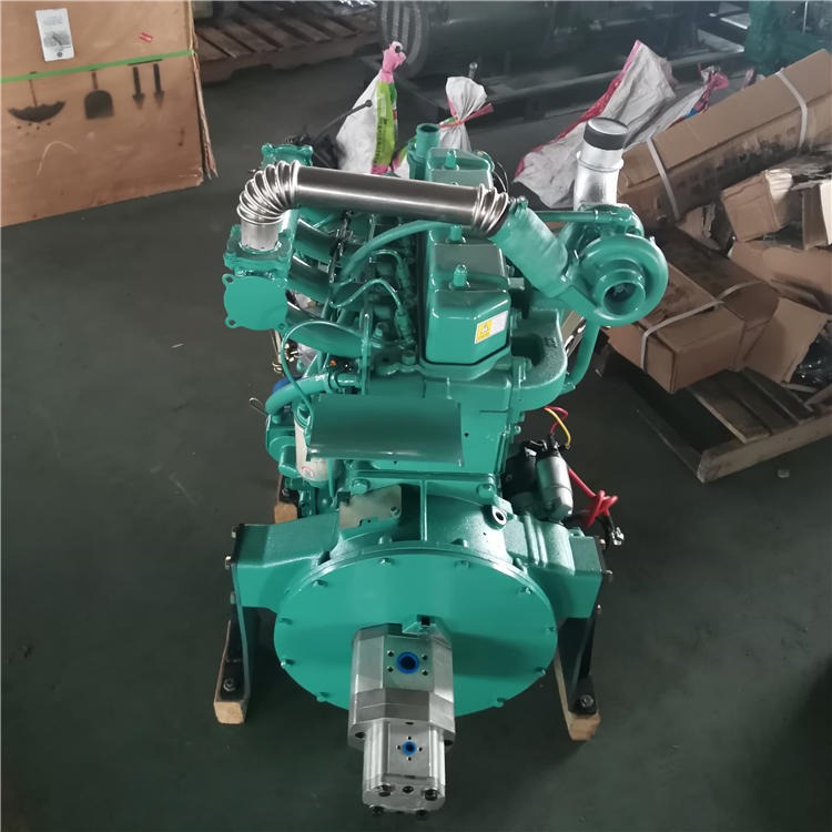 柴油机装双联液压泵齿轮泵 潍坊4108柴油机 100马力 蓝光动力