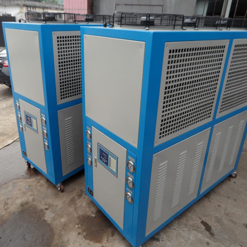 供应塑胶、电子、化工、电镀、药学、五金冷水机 15HP风冷式冻水机 15HP冷水机 冷冻机 冰水机