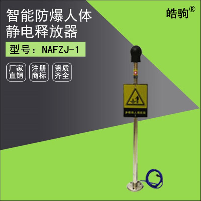 上海皓驹 NAFZJ-1 智能型防爆静电释放器 人体静电释放 上海人体静电释放器 本安型人体静电消除器