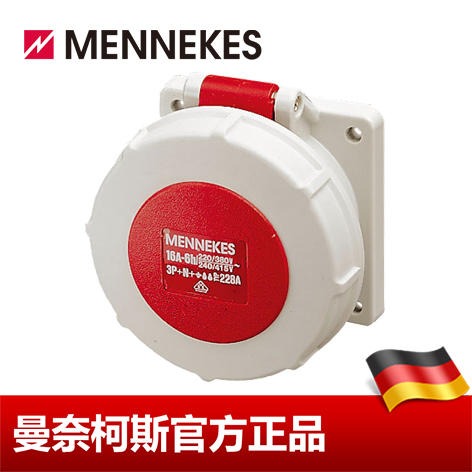 工业插座 MENNEKES/曼奈柯斯 工业插头插座 货号  228A 16A 5P 6H 400V IP67 德国进口