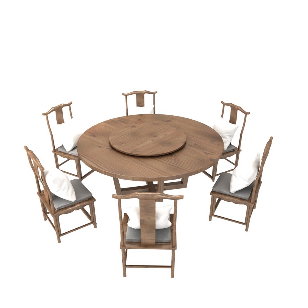 众美德餐厅餐桌批发 HGZ-580实木餐桌圆桌 实木餐桌图片及价格安装快速