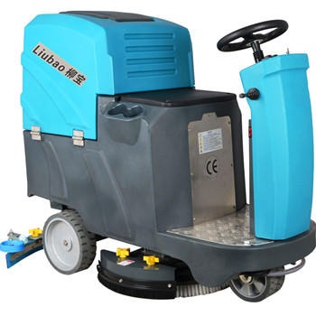 来宾电瓶式电动洗地机  柳宝驾驶式刷地机 广西小型城市环卫清洗机