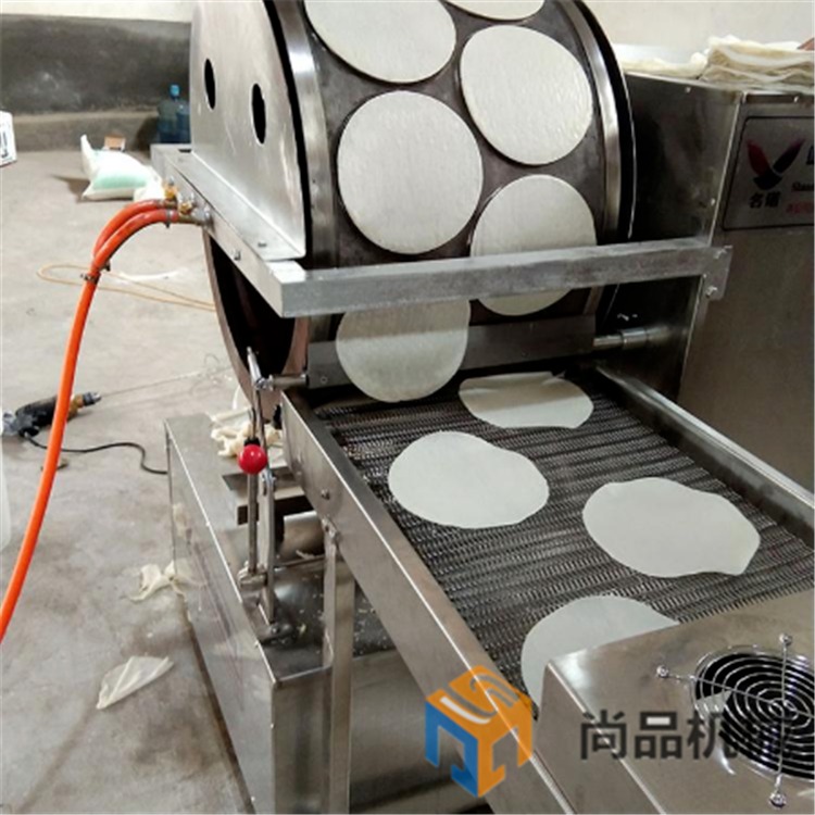 燃气型千层蛋皮机 尚品KYB定做烤鸭饼机器 全自动千层蛋皮机生产线设备