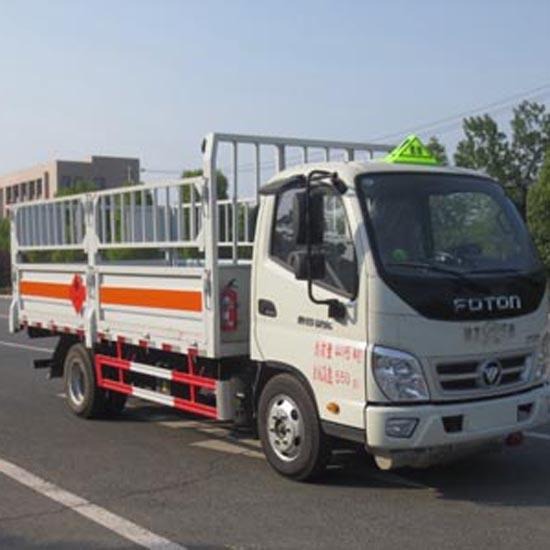 危险品货物运输车,福田国六小型气瓶运输车,江特牌JDF5041TQPB6型气瓶运输车