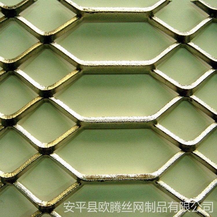 欧腾 铝板装饰网 室外幕墙装饰用冲孔板 金属洞洞板喷漆 菱形孔拉伸网装饰图片