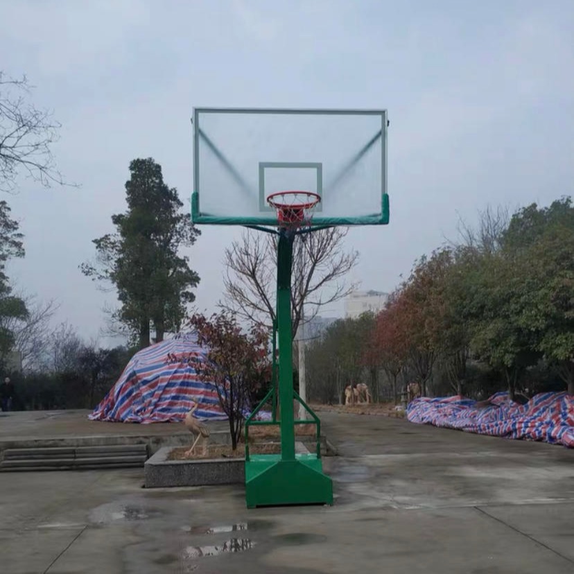 室外篮球架 平箱凹箱篮球架 165地埋圆管篮球架 龙泰体育 可需定制