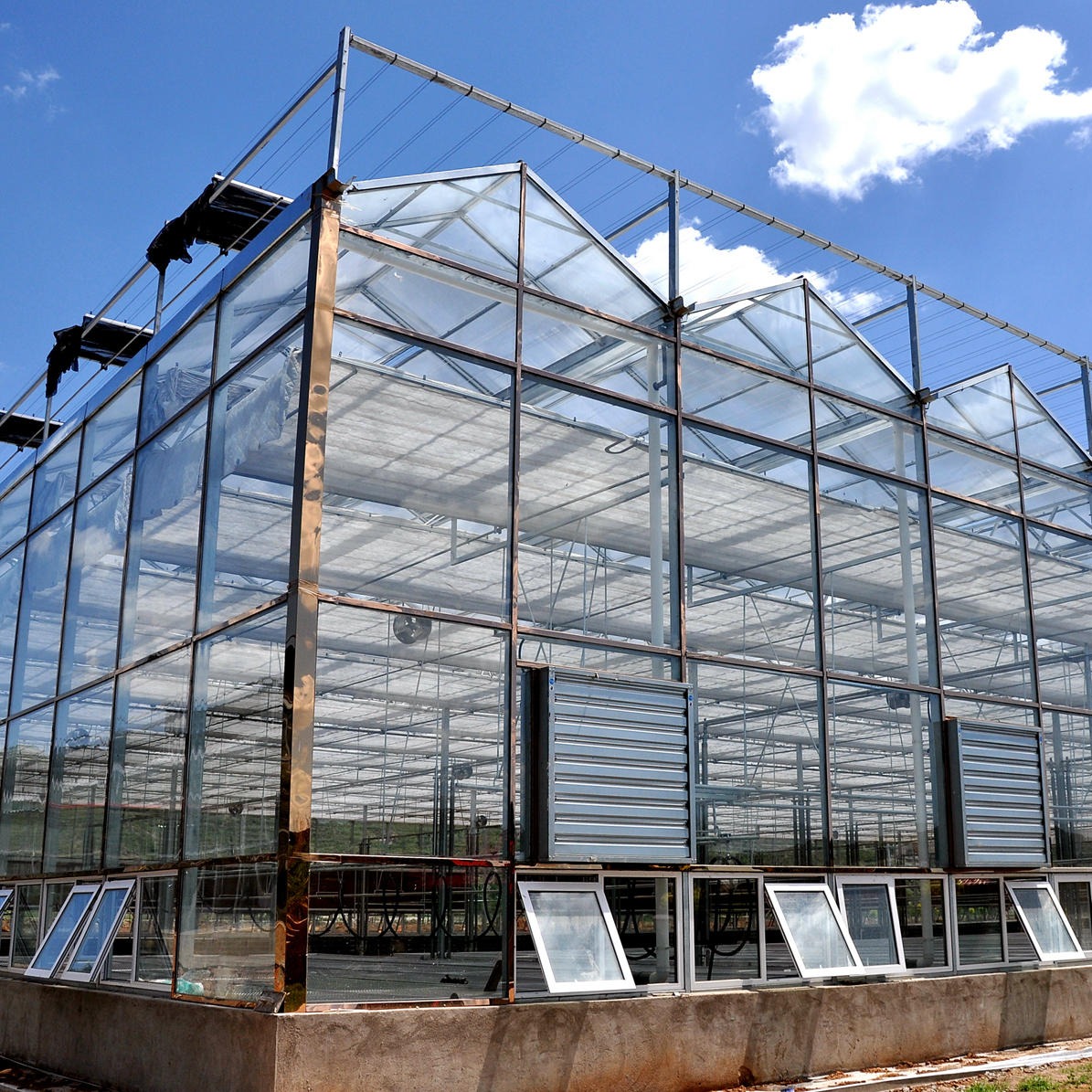 跨度9.6米玻璃温室大棚 温室大棚 科研玻璃温室 玻璃温室 博伟