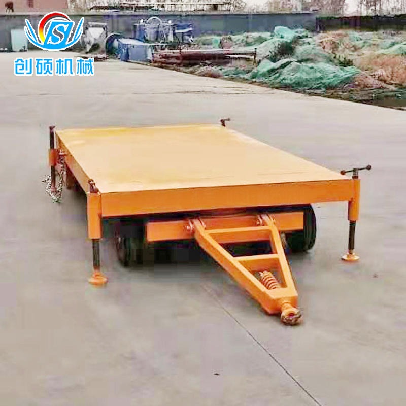 平板车厂家直销 厂区重型拉货平板拖车 5吨电动物料周转车