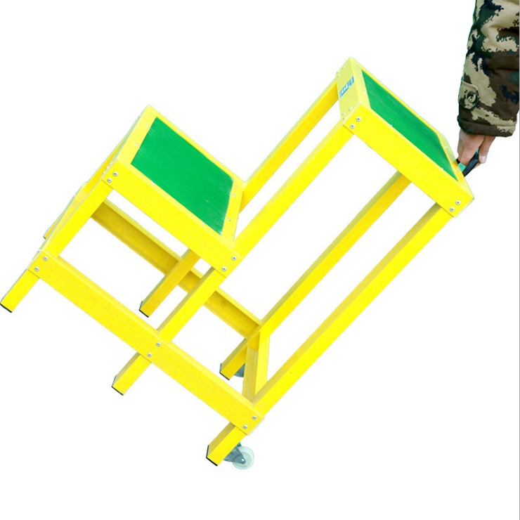 派祥玻璃钢绝缘高低凳 JYD-GD-0.8米移动绝缘凳承重150公斤