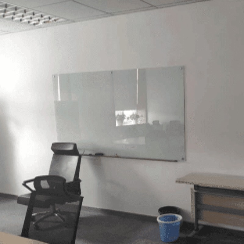 无框玻璃白板 可书写强化玻璃白板 挂墙玻璃趟门白板生产厂家-优雅乐