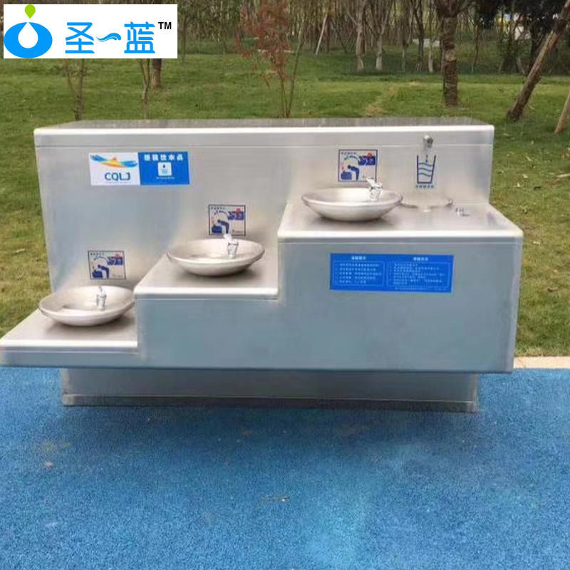 景区公共饮水台 双盘户外不锈钢饮水机 海南海滩户外公共直饮水机定制图片