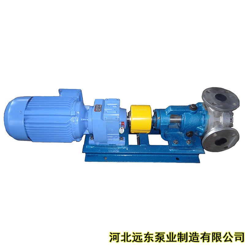 高粘度打胶泵NYP50-RU-T2-J-W11,配7.5kw电机，转速600r，流量300L/min保温高粘度转子泵