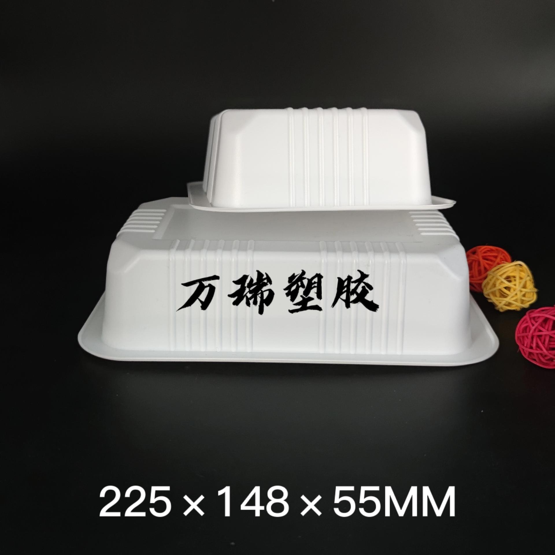 万瑞厂家直供一次性塑料盒 225*148*55mm塑料盒瓜子盒冷鲜肉盒 牛羊肉卷盒  煎饼盒 卤味盒 PP塑料盒
