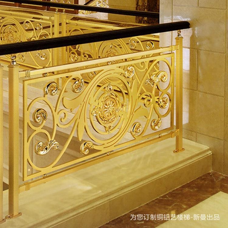 集宁别墅欧式铜浮雕艺术楼梯 工匠师悉心熔铸而成图片