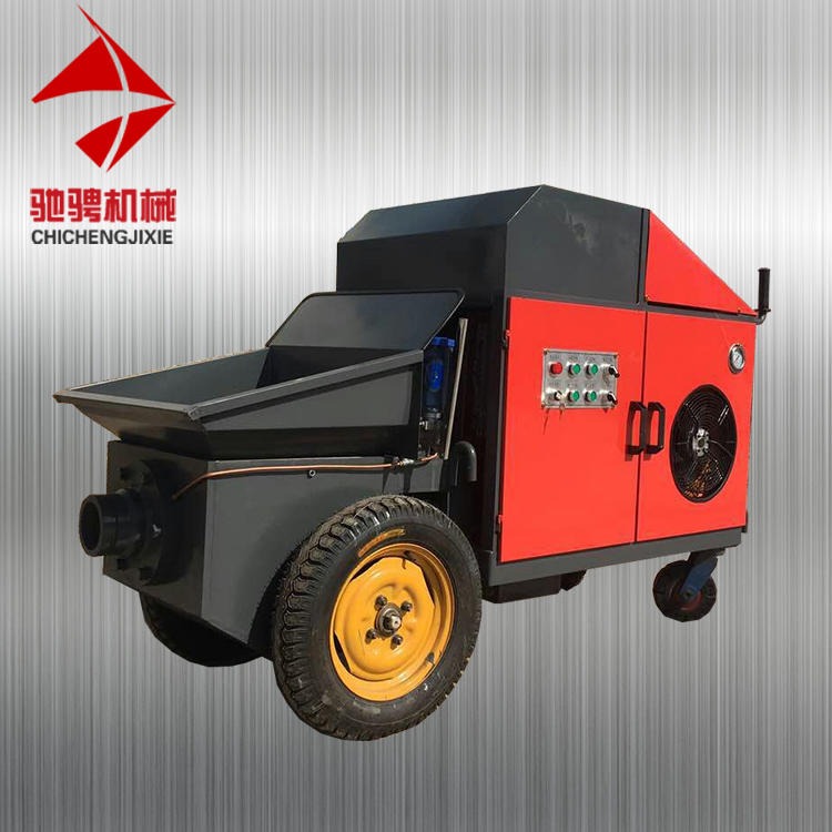 驰骋c10卧式细石砂浆混泥土输送泵是体积小的混凝土输送泵是许多狭窄施工环境的选择