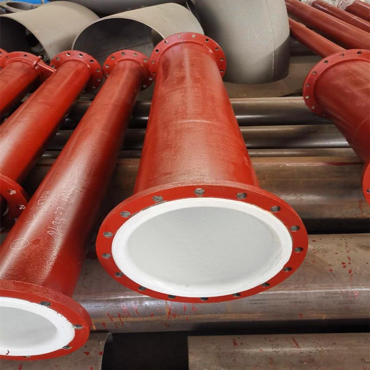 衬塑复合钢管 衬塑给水管425×10两端平焊法兰厂家可现货供应配送到厂