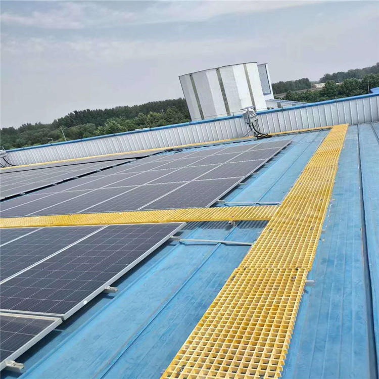 迅鹰光伏屋顶检修走道板 玻璃钢盖踏板厂家   潍坊市玻璃钢排水沟盖板
