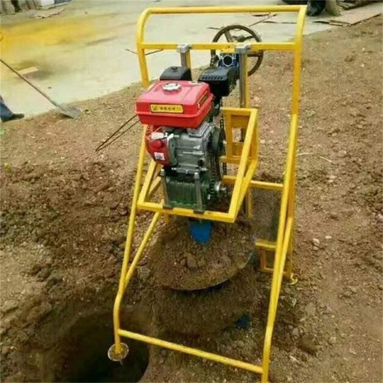 手扶挖坑机   便携式挖坑机 单双人手扶式挖坑机奥莱图片