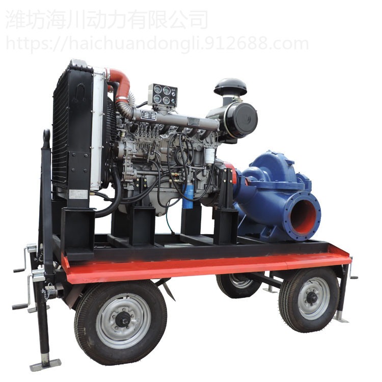 430立方 11米扬程 农业园林绿化灌溉用 10Sh-19A 单级双吸柴油机水泵 电动泵图片
