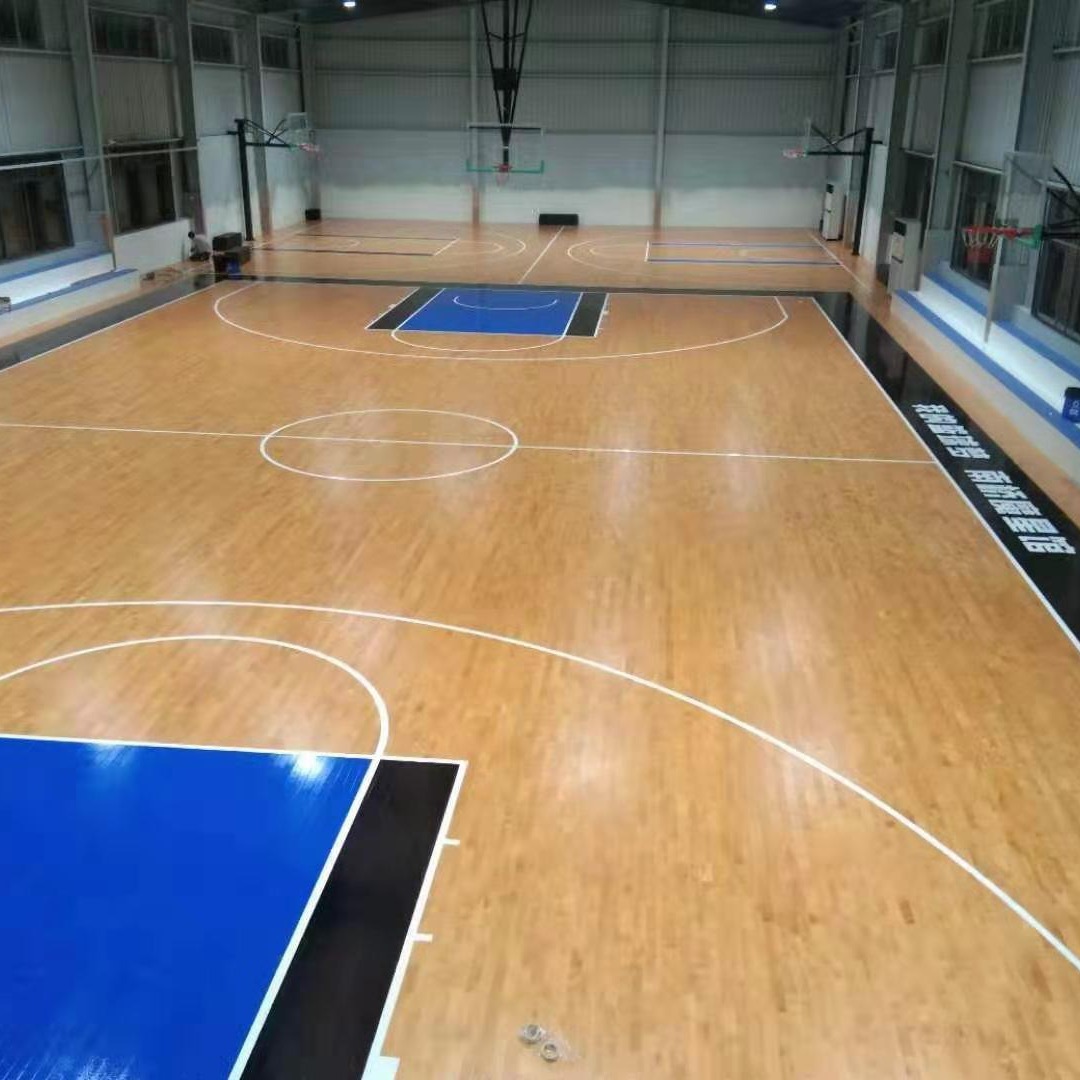 篮球馆木地板 实木地板结构 运动木地板厂家 体育木地板河北双鑫施工安装