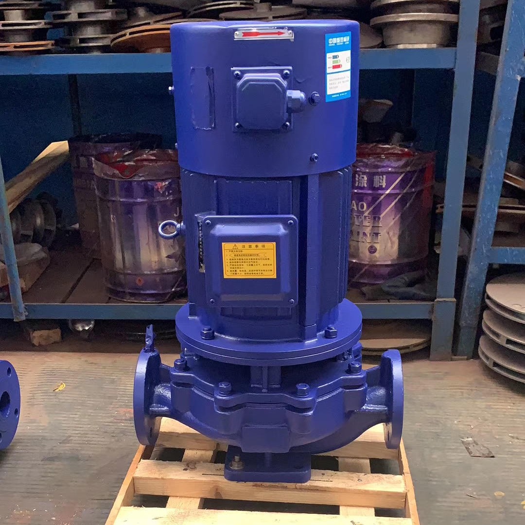 蓝升泵业ISG立式管道离心泵 单级单吸立式离心泵 不锈钢管道离心泵 ISG40-160A立式离心泵