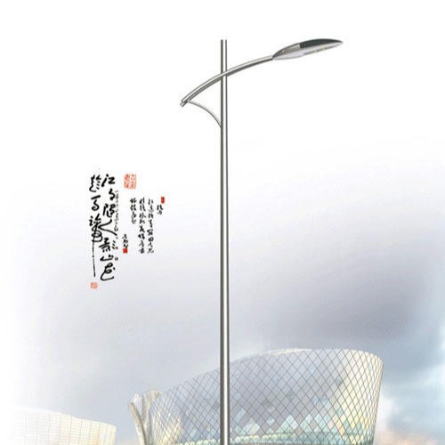 乾旭照明厂家直供4米6米8米LED路灯 大功率道路照明灯 自弯臂海螺臂模组灯杆