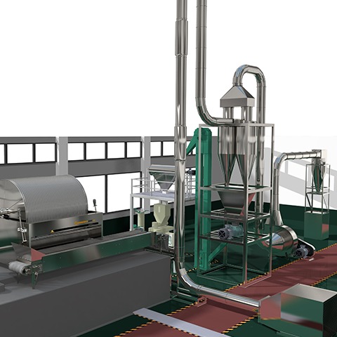 固德威薯业薯类淀粉干燥设备 5-7吨/日 淀粉烘干机干gd-hg-300