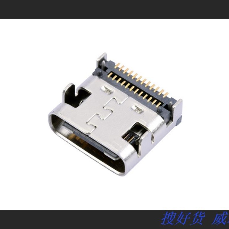 3.1母座连接器USBTYPE-C母座24Pin双排SMT贴板 双排SMT USB3.1连接器
