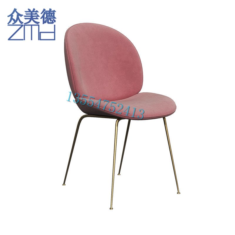 深圳咖啡厅家具定做 咖啡厅椅子批发 CY-430北欧轻奢金属餐椅厂家直销众美德