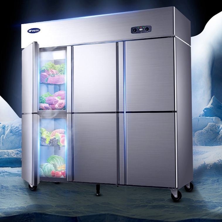 银都冰箱六门直冷冰箱商用保鲜柜冷藏冷冻柜厨房工作台展示柜烘焙冰柜QBF6150图片