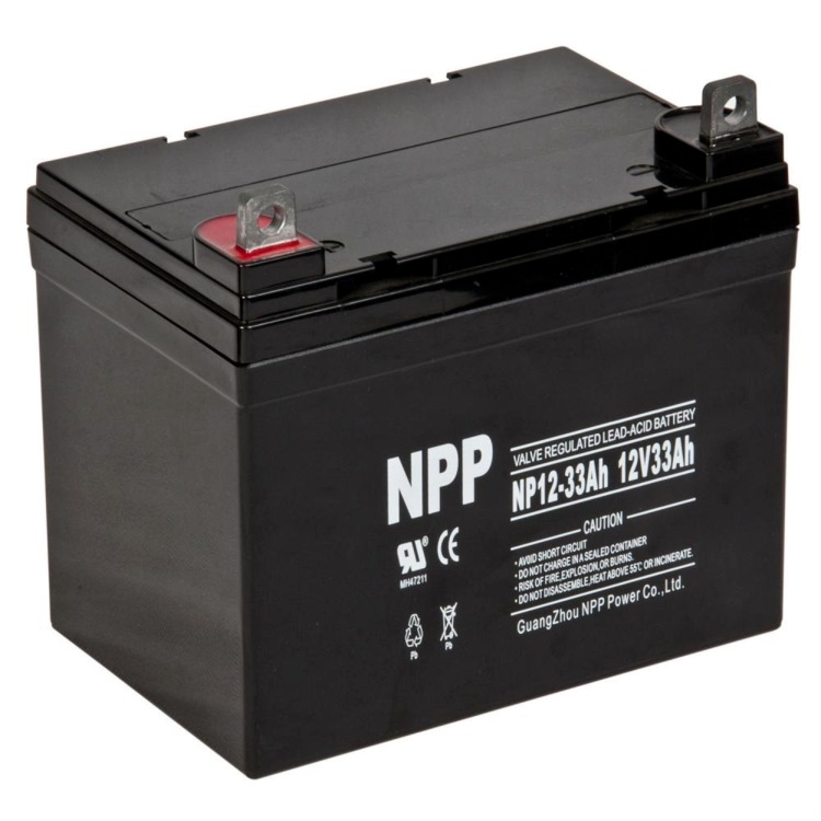 NPP耐普蓄电池NP12-33 12V33AH直流屏UPS 太阳能应急电源专用 铅酸蓄电池 参数及价格