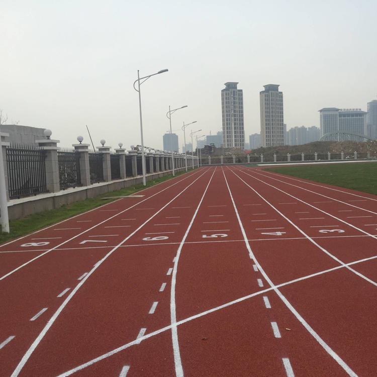 塑胶跑道翻新 混合型塑胶跑道 隆胜体育 学校塑胶跑道施工