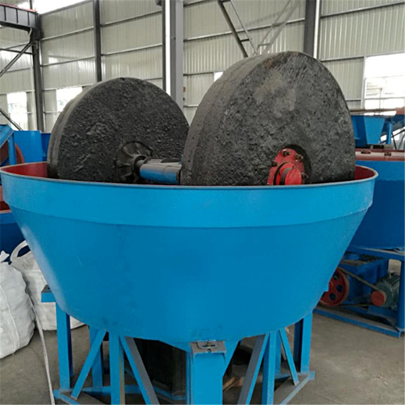 1100型湿式碾金机 沈德新型双轮碾金设备 金属矿物粉碾选设备厂家