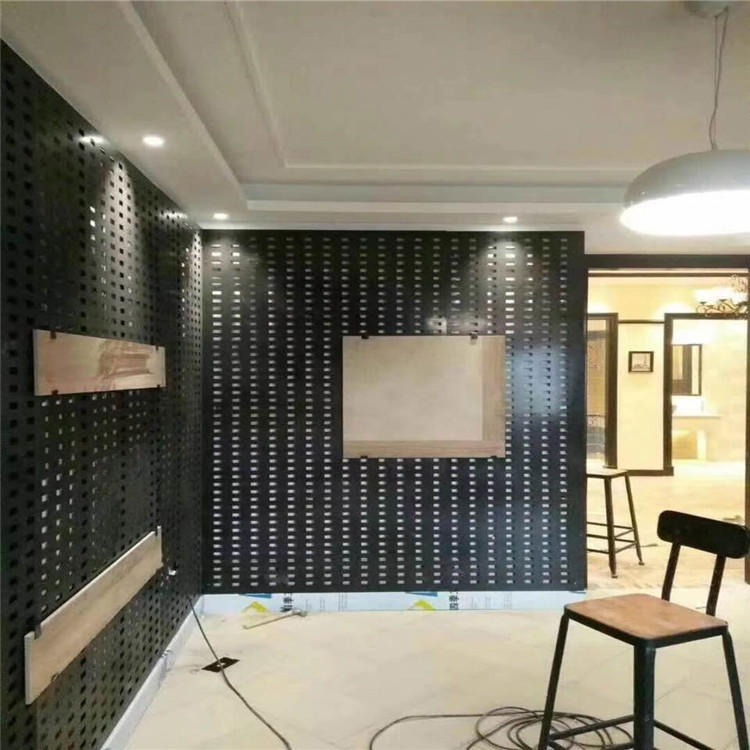 800陶瓷冲孔铁板    迅鹰长方孔展示架    西安市瓷砖冲孔直板展架