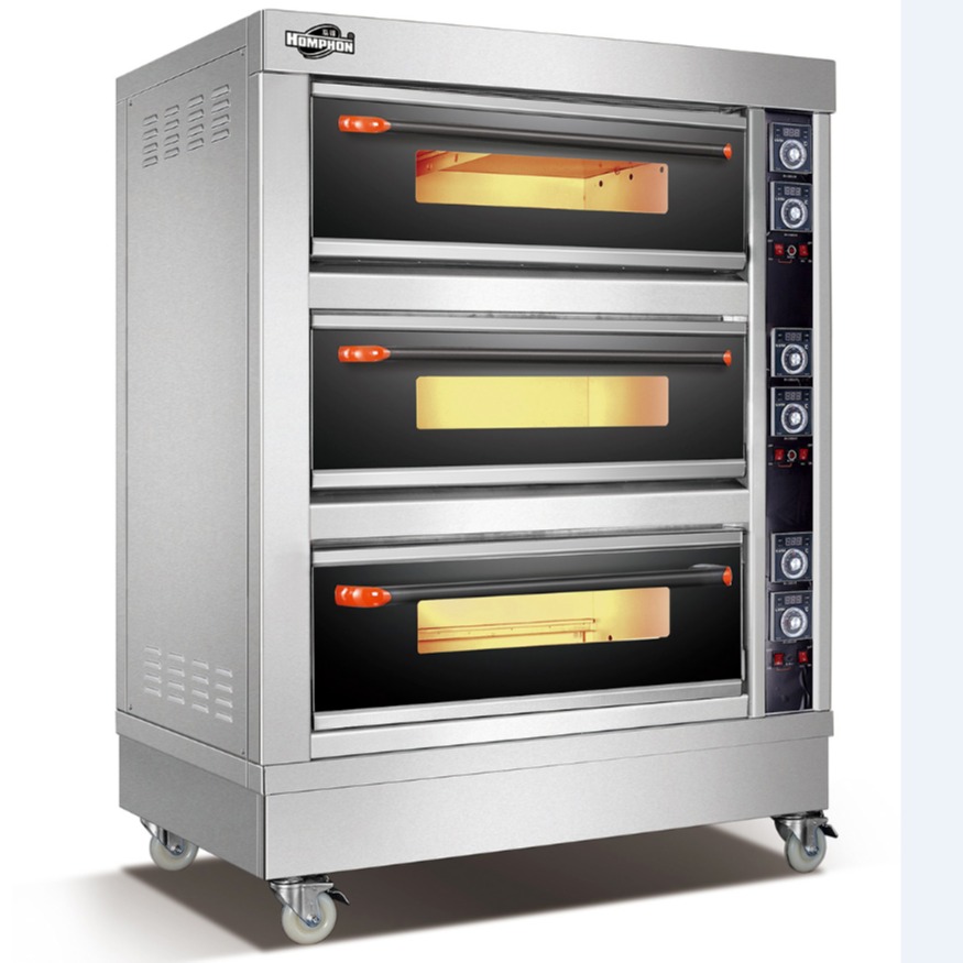 供应泓锋三层六盘电烤箱  商用面包月饼蛋糕烘炉 披萨烘炉烤箱图片