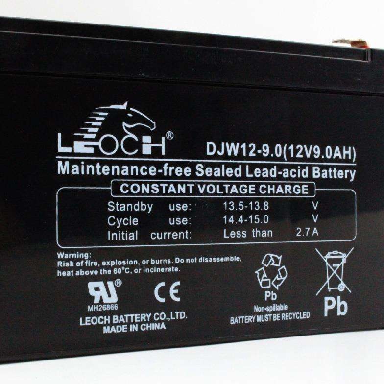 理士蓄电池DJW12-9.0 LEOCH电池12V9AH 消防 电梯 监控免维护电池 工厂价格