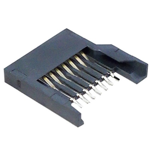 全塑TF卡座 简易型MICRO SD卡座 8针贴片连接器 电子元器件批发