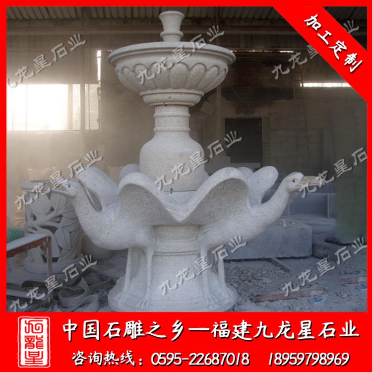 欧式石雕喷泉价格 石头流水喷泉 欧式喷泉加工厂 九龙星石业图片