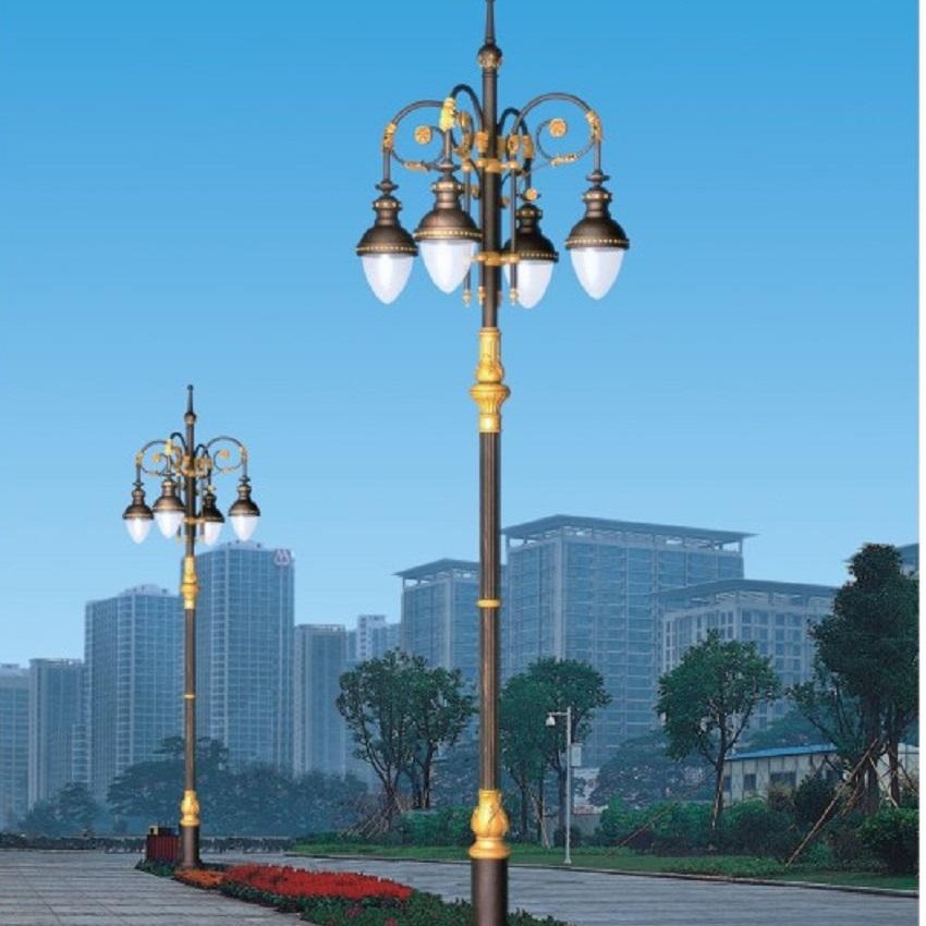 宇泉路灯杆厂家直销  欧式8米庭院路灯  小区广场led景观路灯定制