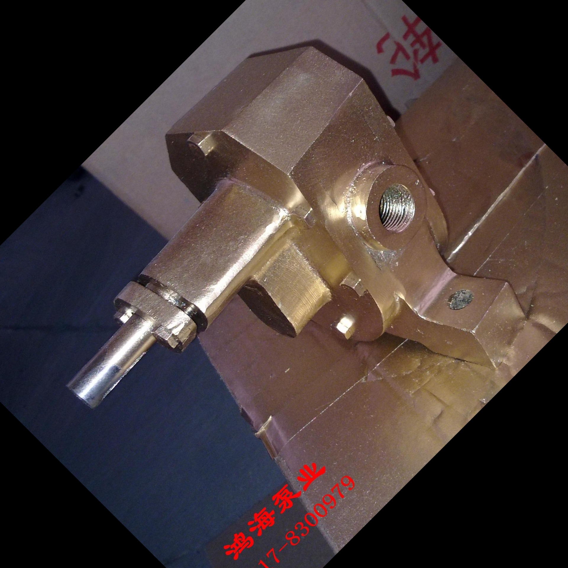 粘稠胶水泵 鸿海泵业  高粘度介质上糊机用铜胶泵  锡青铜 防爆  品质保证图片