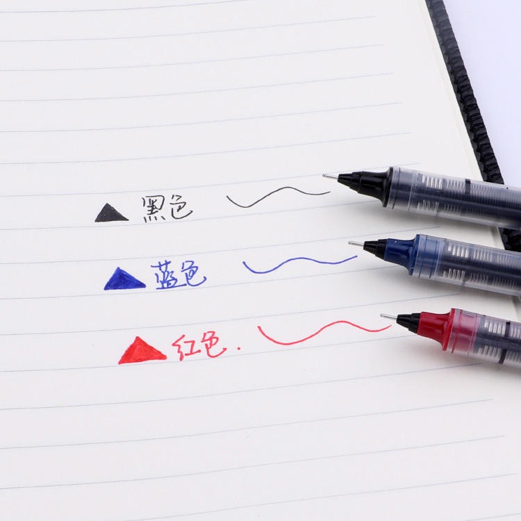 直液式签字笔 广告中性笔 0.5MM针管头水性笔图片