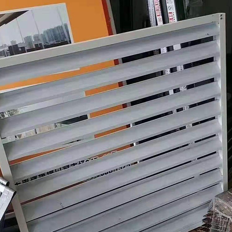 厂家定做 铝合金百叶窗 防雨百叶 带防虫网出风口外墙  空调通风窗图片