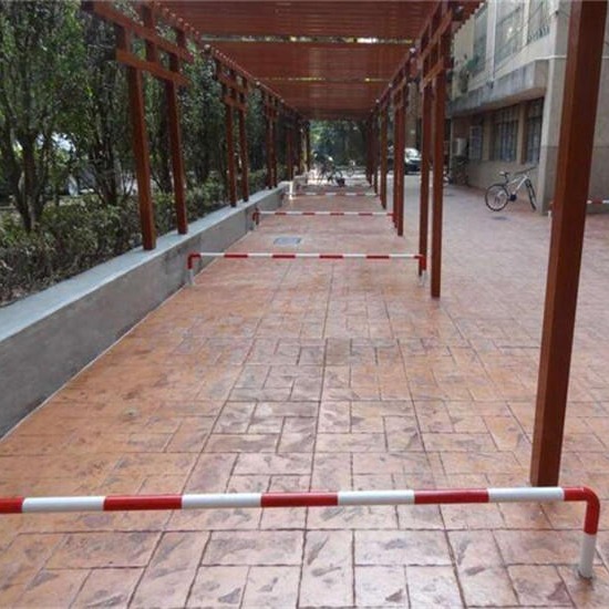 新疆大型商场地面项目 地下停车压膜地坪 吐鲁番地区生态压花地坪材料图片