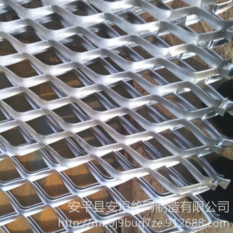 8x16mm孔径不锈钢板网 1mm厚菱形孔不锈钢网 不锈钢隔离网